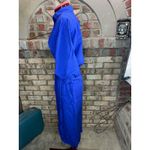 shirt dress royal blue wide belt 1980 Photo 3