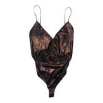 ZARA  Blue Bodysuit with Glossy Finish Photo 1