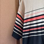 Dress Barn  Beige and Black knit Striped Top large Photo 1