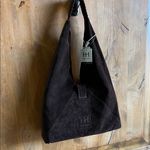 Haute Hippie  | Chocolate Brown Hobo Suede Bag Photo 6