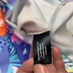 Boston Proper women's medium Mini Dress blue pink zip Tropical Print Photo 7