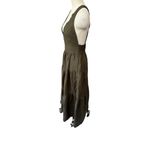 Shona joy  Linen Juliana Plunged Cross Back Midi Dress‎ In Forest size 4 Photo 4