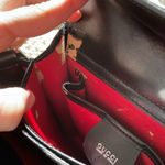 Gucci Vintage 100% Authentic  Metal "G" Lock 007.406.0259 Black Leather Bag. Photo 6