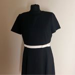 Kate Spade  Black Dress with White Bow Belt NWT Photo 1