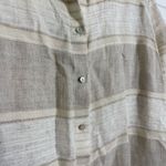 Chico's Textured Lagenlook Striped Cream Linen Top XXL Photo 6