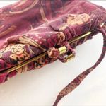 SMCo Vintage Red Purple Velvet Small Shoulder Clutch Snap Closure Photo 2