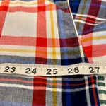 Old Navy  Boyfriend Shirt Women Size XXL Blue Red White Yellow Plaid 100% Cotton Photo 9