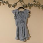 Free People NWT  Sea Foam Ruffle Romper Photo 4