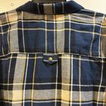 Vans  FLANNEL BUTTON DOWN TOP BLUES AND WHITE WITH YELLOW/GOLD STRIPE SIZE LARGE Photo 7