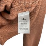 Lulus  Piece of My Heart Rusty Rose Mock Neck Puff Shoulder Sweater Size M Photo 7