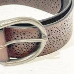 American Eagle AEO Brown Perforated Cutout Genuine Leather Belt Photo 1