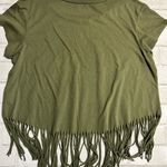 American Eagle  Outfitters Green Fringe Tee Photo 2
