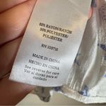 Zac and Rachel  White Blue Star Print Button Down Shirt Womens L Lightweight Fabric Photo 5