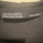 ALL SAINTS Ridley‎ Hoodie Long Sweatshirt Zip Front Black size 6 Photo 4