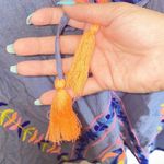 Lulalife Cotton Blue Colorful Embroidered Mini Short Sleeve Summer Dress Size XS Photo 5