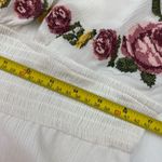 Forever 21 Cross Stitch Floral embroidered Maxi Dress White Rayon Photo 7