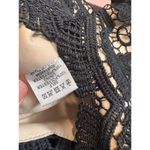 Luxxel  Black Lace Cropped Bralette Top Size M Photo 3