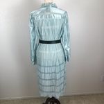 Vintage Discovery seafoam polkadot oversized robe dress 8* Blue Photo 4