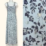 Rampage Vintage 90s‎ Maxi Dress  Floral Milkmaid Bodice Blue Sleeveless Juniors Photo 1