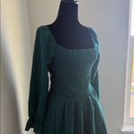 Elegant Teal Long Sleeve Dress Green Size L Photo 8