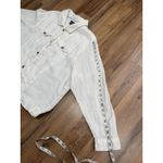 Jones New York 100% Linen White Button Front Jacket Shirt Shacket 2X Photo 7