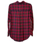 American Eagle  Outfitters Plaid Flannel Shirt Womens Med‎ Boyfriend Fit Trendy # Photo 1