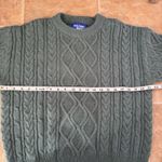 Aelfric Eden Cable Knit Pullover Womens Size Small Fisherman's Sweater Blue Photo 2