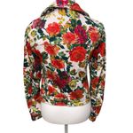 Pilcro  x The Letterpress by Anthropologie Floral Denim Moto Jacket Photo 6