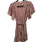 Max Studio  Flowing Flutter Sleeve Ruffled High Low Hem Wrap Dress Size XS Photo 0