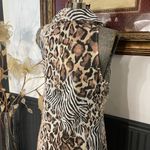 NWT La Piccola Creativa Italian Animal Print Linen Cotton Midi Dress Photo 6