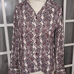 Equipment  Femme Womens Reptile Snake Print Shirt Blouse‎ Small Photo 0