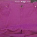 Apt. 9  Modern Fit Skinny Leg Stretch Brushed Cotton Jeans Women's 20W Fuschia Photo 2