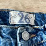 We The Free Free People Rocky Mountain Patchwork High Rise Straight Leg Jeans Blue sz 26 Photo 1