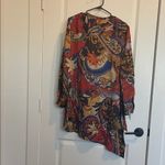 Chico's  Multicolor Paisley Long Sleeve Peasant Top Photo 5