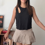 Vanilla Star Jeans Vanilla Star Mini Skirt Pleated High Waist‎ Button Front Tan Skater Y2K Medium Photo 0