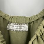 Giddy Up Glamour  Boho Off The Shoulder Romper Olive Green Embroidered Size S Photo 8