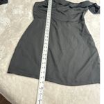 superdown  Keyonne Mini Dress Women's Medium Black Asymmetric Draped Off Shoulder Photo 12