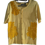 7th Avenue New York & CO. Women's Yellow Cardigan Short Sleeve Bottom Photo 0