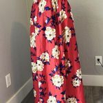 Boohoo  Maxi STRETCH WAIST Skirt Size 16 Red Floral Gypsy Boho Festival NWT #196 Photo 5