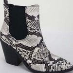 Bamboo Snakeskin Slip On Ankle Bootie Photo 1
