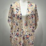 CLEARANCE! Beige Floral Flowy Duster Wrap Size S/M EUC Tan Photo 0