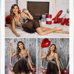 Lace Lingerie Front Closure Babydoll V Neck Nightwear Sexy Chemise Nightie White Size undefined Photo 4