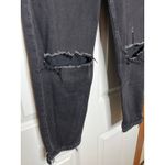 Abercrombie & Fitch  Size 25 The Mom High Rise Curve Love Black Distressed Jeans Photo 2