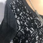 Vera Wang Simply  Lace Tunic Top Gray White - Medium Photo 7