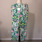 Talbots RSVP Floral Pants Stretch Cotton New Size 6 Tapered Side Zip Brunch Photo 1