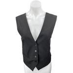 ZARA Women's Black Sleeveless Tie Back V Neck Button Down Vest Top Size XS Photo 1