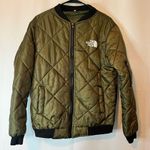 The North Face Olive Quilted Puffer Jacket Photo 0
