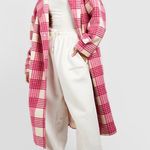 Boohoo Oversized Check Wool Like Coat Photo 1