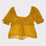 Sézane Wood Top, Printed Peas Saffron, FR36/US4 Photo 15