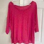 Eileen Fisher  Womens Silk 3/4 Sleeve Round Neck Blouse Top Pink Size 2X Capsule Photo 0